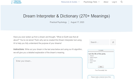 Dream Interpreter & Dictionary