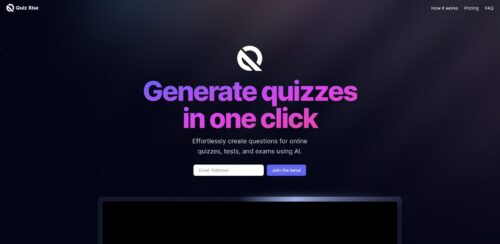 QuizRise | Effortlessly create questions for online quizzes, tests, and exams using AI.