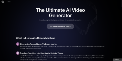 Luma AI Video Generator Free Online by Dream Machine
