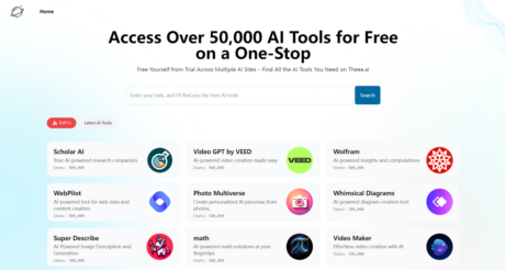 Theee.ai: Access Over 50,000 GPTs Tools Powered by GPT4o for Free